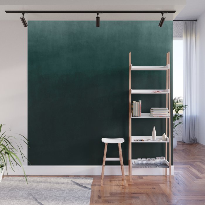 Ombre Emerald Wall Mural Gallery Image 1