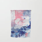 Ejaaz Haniff Abstract Acrylic Palette Knife Painting Blue Pink: 'Summer Storm' Wall Hanging Gallery Image 1