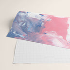 Ejaaz Haniff Abstract Acrylic Palette Knife Painting Blue Pink: 'Summer Storm' Wrapping Paper Gallery Image 2