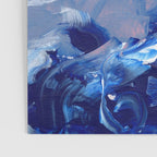 Ejaaz Haniff Abstract Acrylic Palette Knife Painting Blue Pink: 'Summer Storm' Poster Gallery Image 3