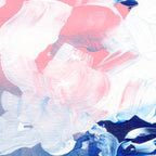 Ejaaz Haniff Abstract Acrylic Palette Knife Painting Blue Pink: 'Summer Storm' Coffee Mug Gallery Image 2