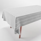 Minimal Arch XLVI Light Grey Modern Geometric Lines Tablecloth Gallery Image 1