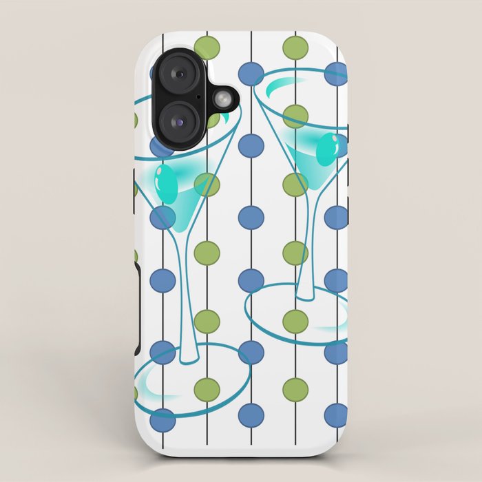 Mid-Century Modern Atomic Art Cocktails 1.0 iPhone Case Gallery Image 1