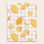 Lemons on Lilac Purple Gingham Notebook Gallery Image 4