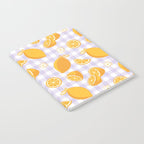 Lemons on Lilac Purple Gingham Notebook Gallery Image 2