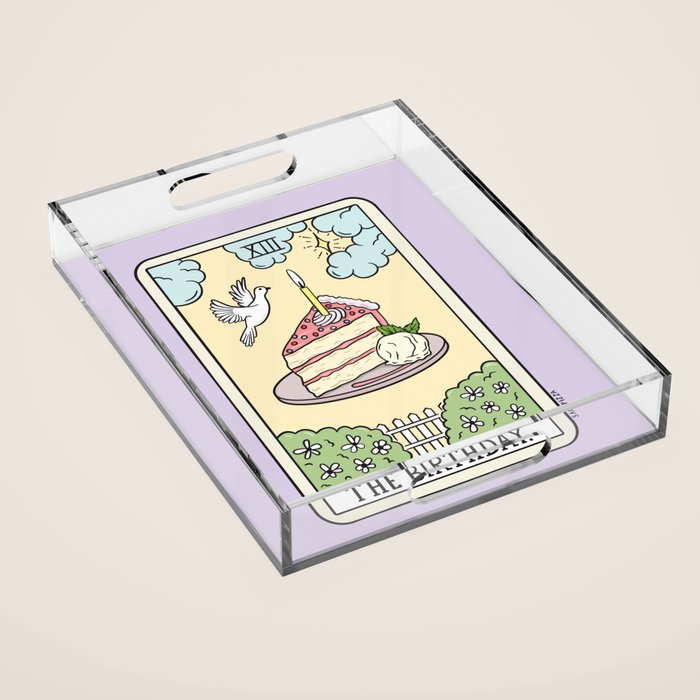 BIRTHDAY READING Acrylic Tray Gallery Image 1