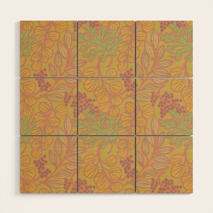 Autumn Leaves and Berries in Golds Wood Wall Art Gallery Image 1