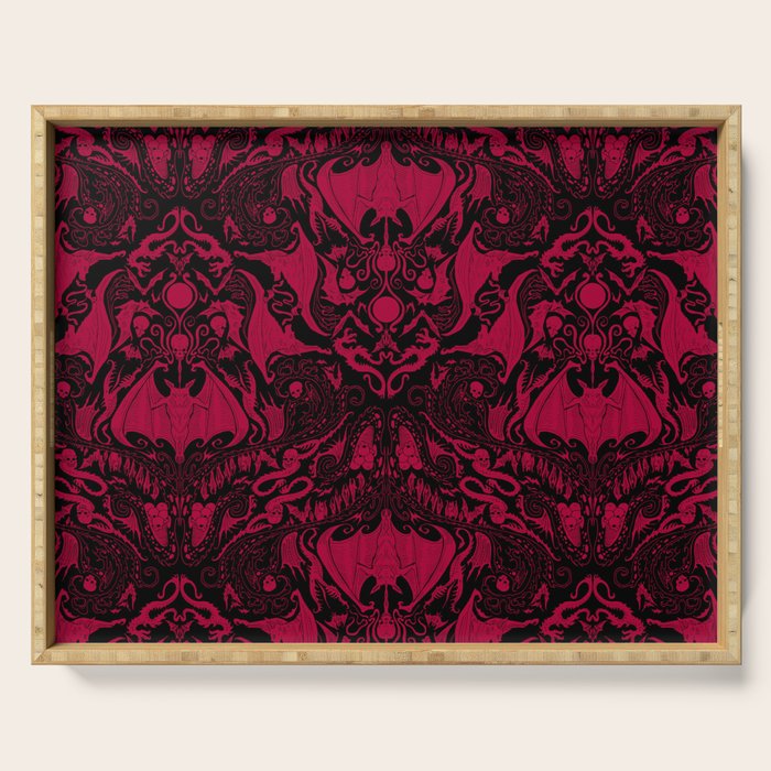 Bats and Beasts - Blood Red Serving Tray Gallery Image 1