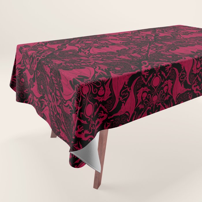 Bats and Beasts - Blood Red Tablecloth Gallery Image 1