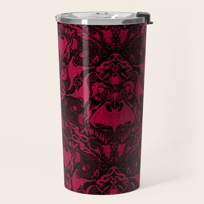 Bats and Beasts - Blood Red Travel Mug Gallery Image 2