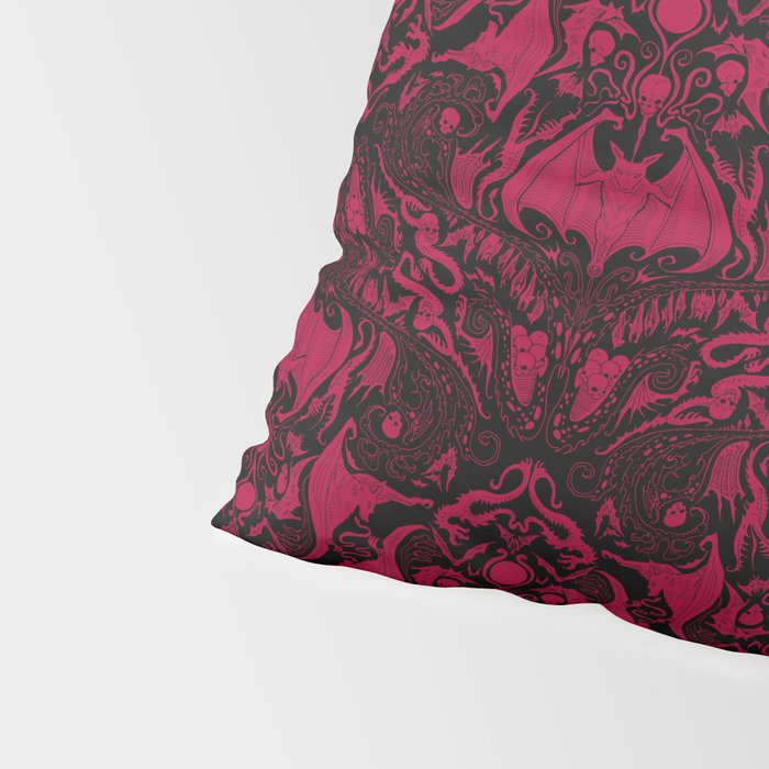 Bats and Beasts - Blood Red Pillow Sham Gallery Image 4