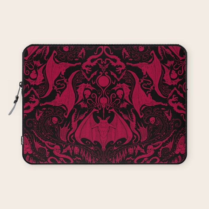 Bats and Beasts - Blood Red Laptop Sleeve Gallery Image 1