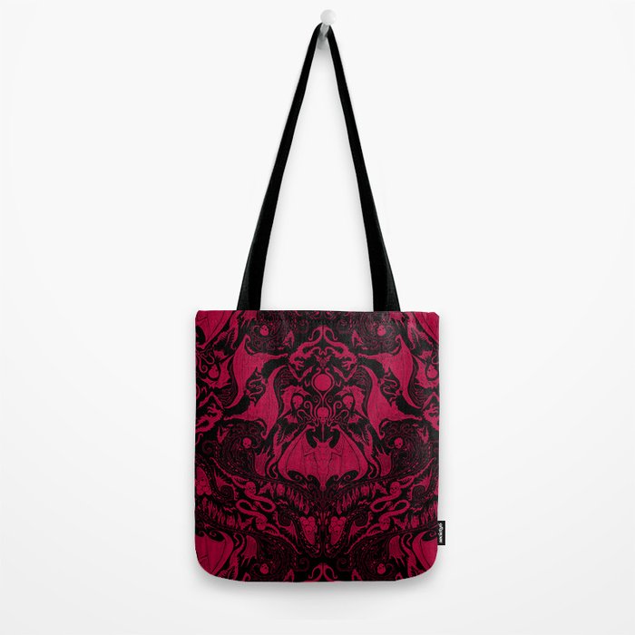 Bats and Beasts - Blood Red Tote Bag Gallery Image 2