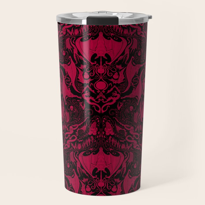 Bats and Beasts - Blood Red Travel Mug Gallery Image 1