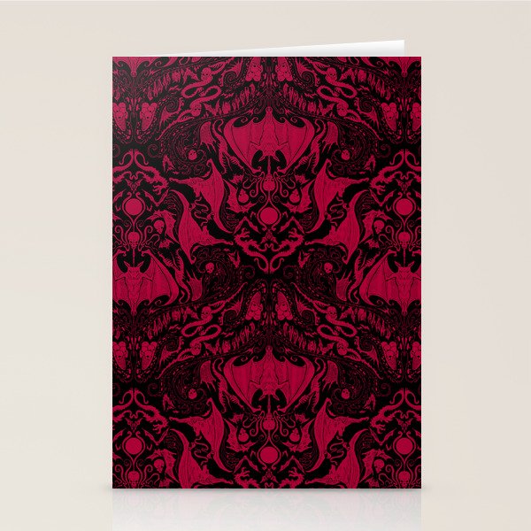 Bats and Beasts - Blood Red Stationery Card Gallery Image 2