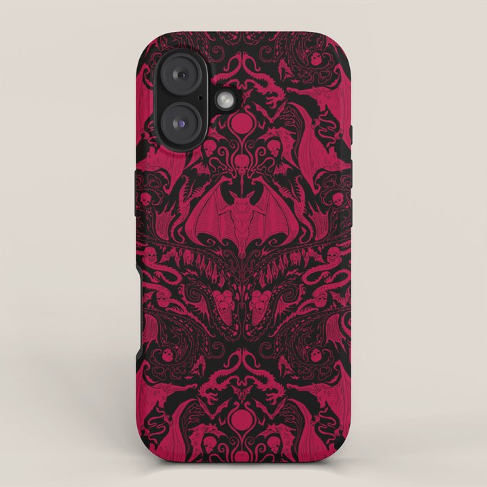 Bats and Beasts - Blood Red iPhone Case