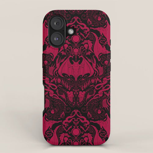 Bats And Beasts - Blood Red Iphone Case Gallery Image 1