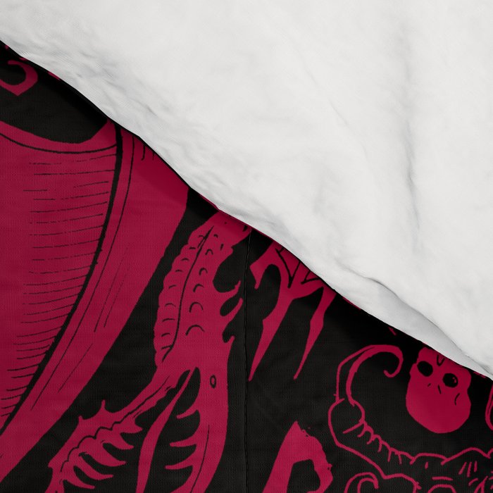 Bats and Beasts - Blood Red Comforter Gallery Image 4