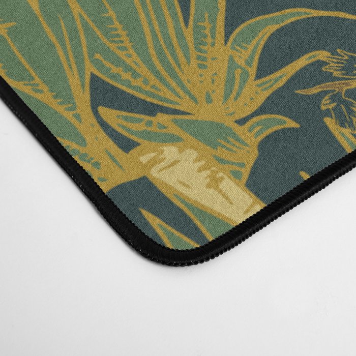 Drawing of exotic birds in the dark jungle Desk Mat Gallery Image 4