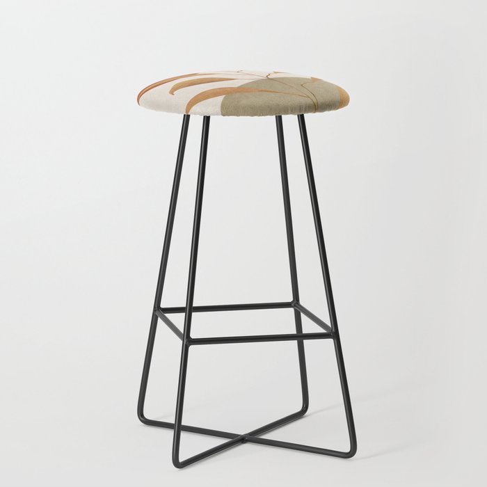 Tropical Leaf- Abstract Art 15 Stool Gallery Image 1