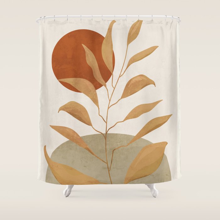 Tropical Leaf- Abstract Art 15 Shower Curtain Gallery Image 1