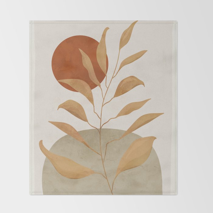 Tropical Leaf- Abstract Art 15 Throw Blanket Gallery Image 2
