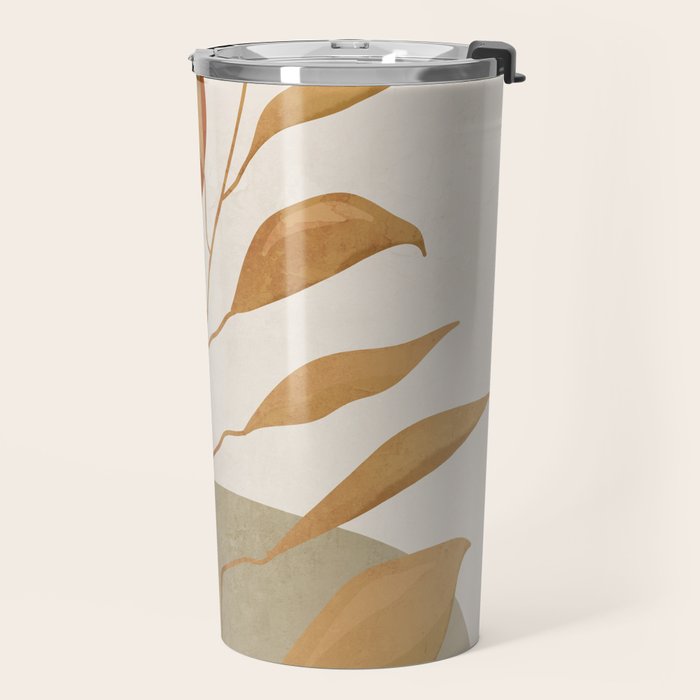 Tropical Leaf- Abstract Art 15 Travel Mug Gallery Image 2