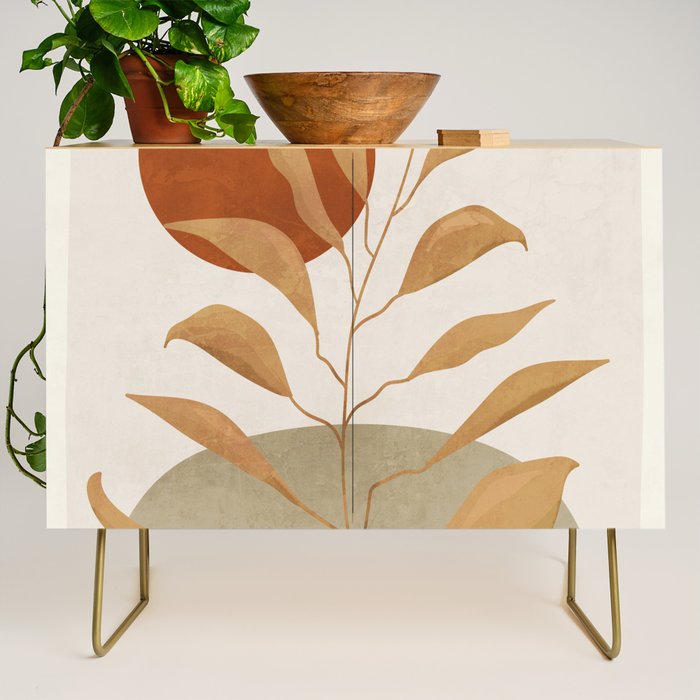 Tropical Leaf- Abstract Art 15 Credenza Gallery Image 1