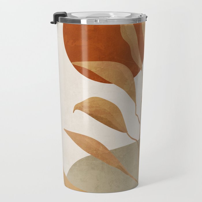 Tropical Leaf- Abstract Art 15 Travel Mug Gallery Image 3