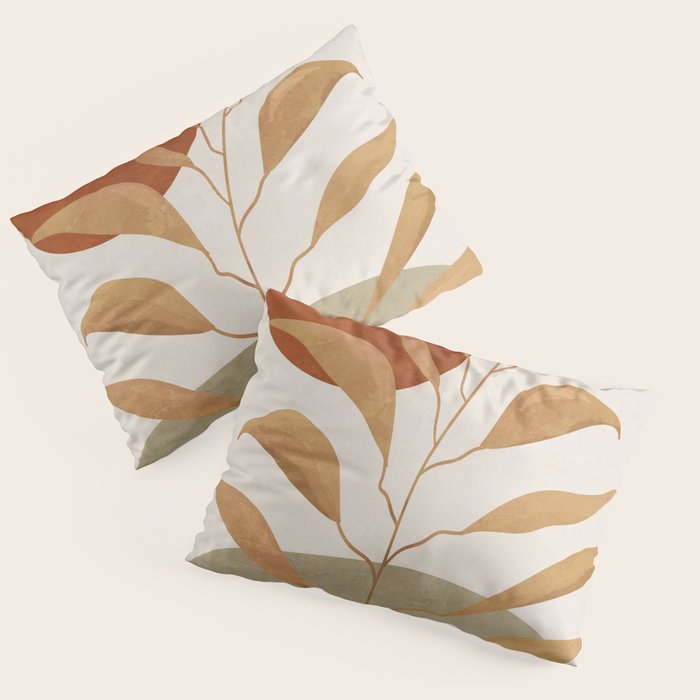 Tropical Leaf- Abstract Art 15 Pillow Sham Gallery Image 3