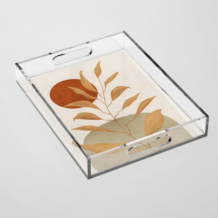 Tropical Leaf- Abstract Art 15 Acrylic Tray Gallery Image 1