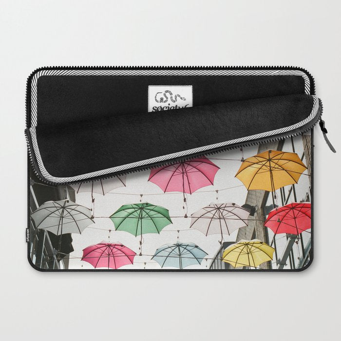 Ireland Dublin | Colorful street photography | Umbrella's Laptop Sleeve Gallery Image 2