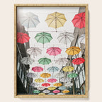 Ireland Dublin | Colorful street photography | Umbrella's Serving Tray Gallery Image 1