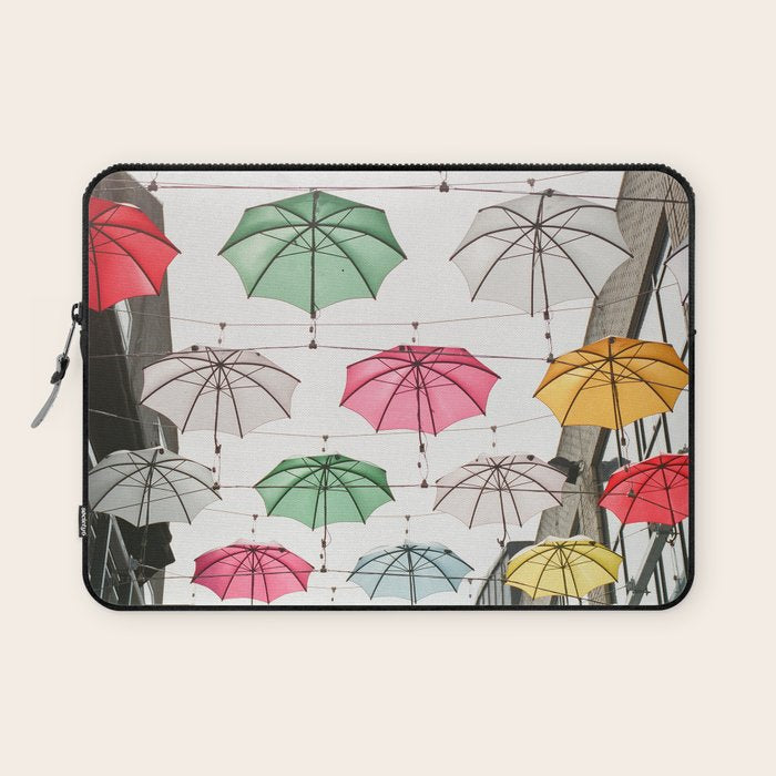 Ireland Dublin | Colorful street photography | Umbrella's Laptop Sleeve Gallery Image 1