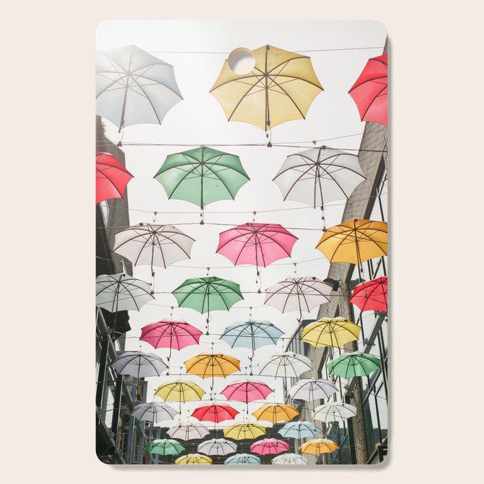 Ireland Dublin | Colorful street photography | Umbrella's Cutting Board Gallery Image 1