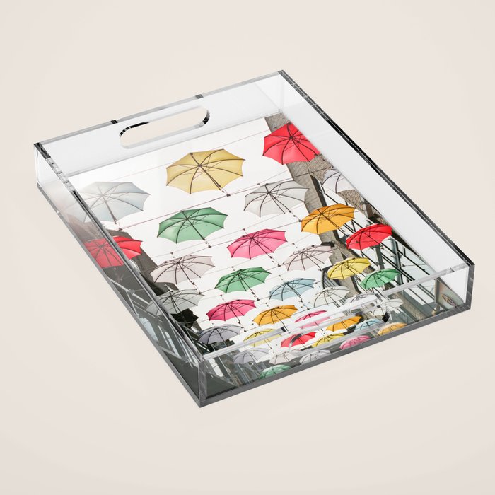 Ireland Dublin | Colorful street photography | Umbrella's Acrylic Tray Gallery Image 1