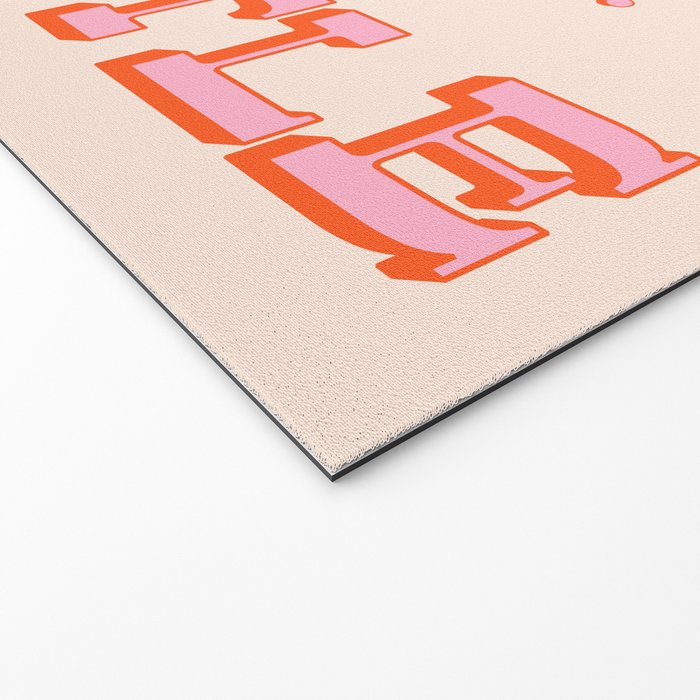 "All hat no cattle" in pink and orange retro western letters Welcome Mat Gallery Image 2