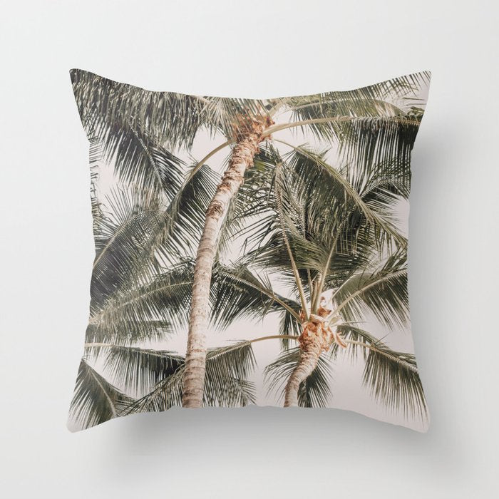 Hawaiian Palms Throw Pillow Gallery Image 1