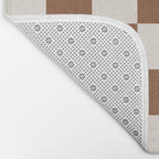 Checkered (Brown Cream) Bath Mat Gallery Image 2