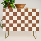 Checkered (Brown Cream) Credenza Gallery Image 1
