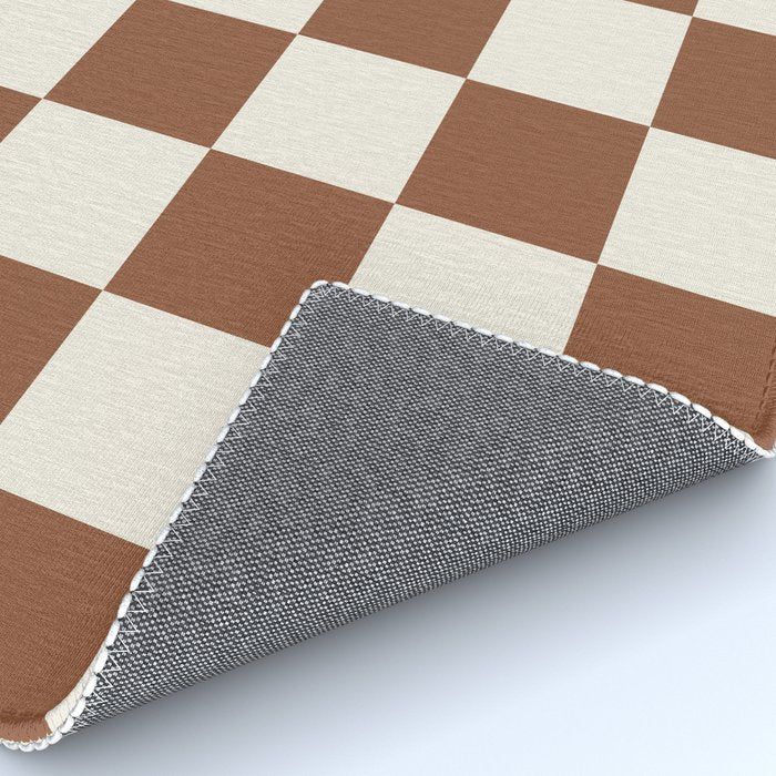 Checkered (Brown Cream) Rug Gallery Image 4