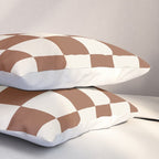 Checkered (Brown Cream) Pillow Sham Gallery Image 3
