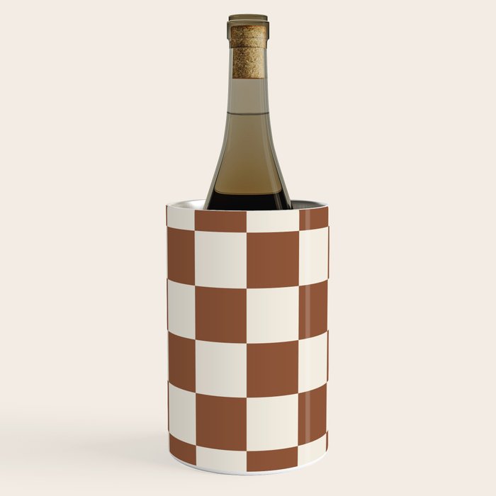 Checkered (Brown Cream) Wine Chiller Gallery Image 1
