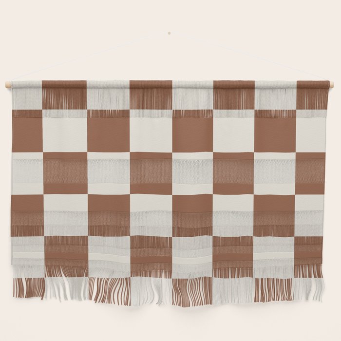 Checkered (Brown Cream) Wall Hanging Gallery Image 1
