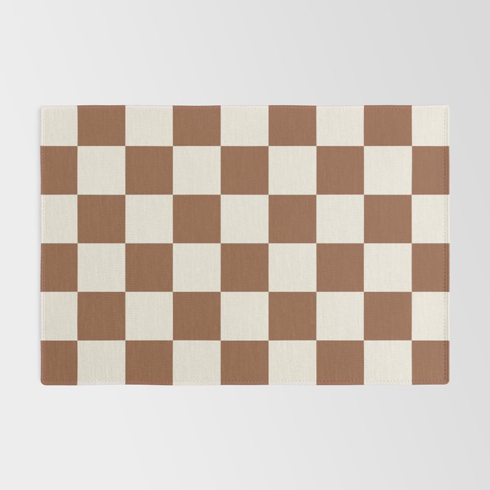 Checkered (Brown Cream) Rug Gallery Image 2