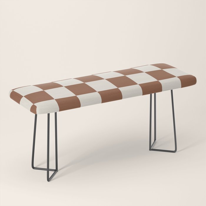 Checkered (Brown Cream) Bench Gallery Image 1