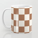 Checkered (Brown Cream) Coffee Mug Gallery Image 3