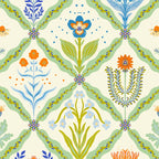 Vintage Botanical Floral Tile Pattern Coffee Mug Gallery Image 2