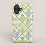 Vintage Botanical Floral Tile Pattern iPhone Case Gallery Image 1