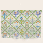 Vintage Botanical Floral Tile Pattern Wall Hanging Gallery Image 1